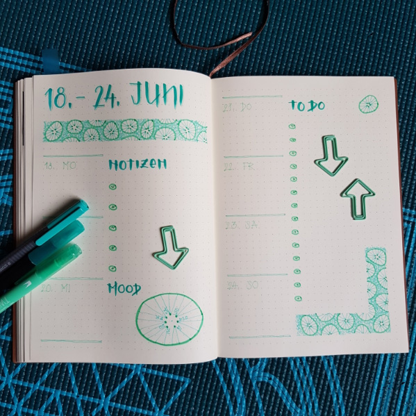 bulletjournal Wochenübersicht