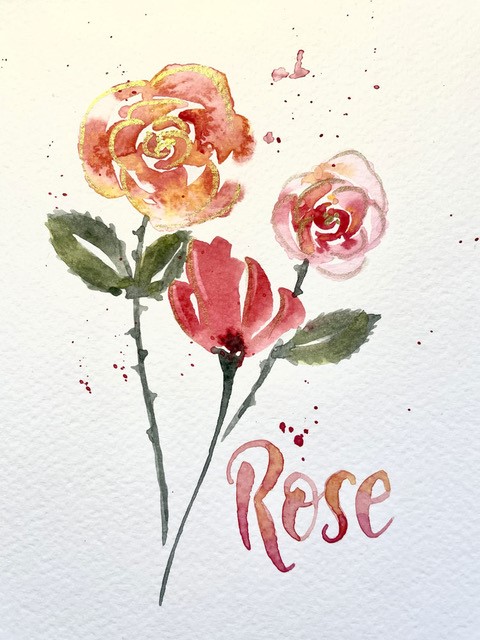 loose watercolor flowers