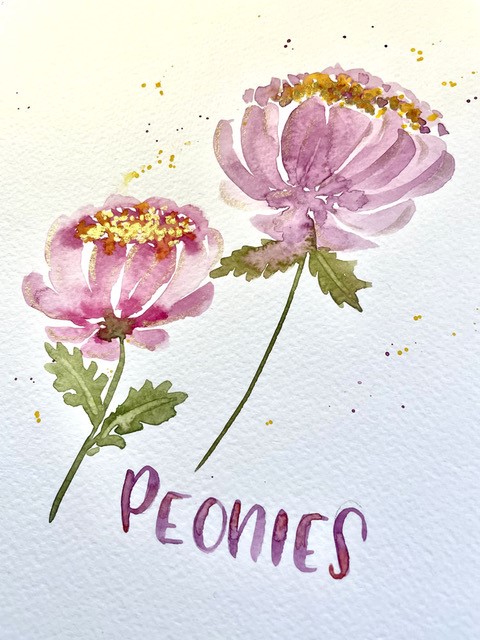 loose watercolor flowers